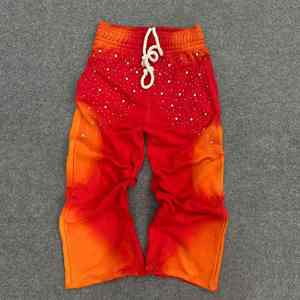 กางเกงลำลองสำหรับผู้ชายกางเกงกีฬาวิ่งจ็อกกิงฟิตปกติเอวกลางระบายเหงื่อกันน้ำพิมพ์ลายพลอยเทียมตามสั่ง - Product Image 3