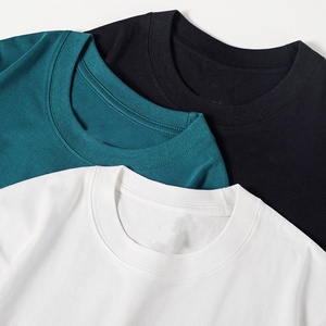 2025 à la mode hommes col rond t-shirts de haute qualité 100% coton couleur unie t-shirt avec logo imprimé personnalisé confortable coupe élégante - Product Image 2