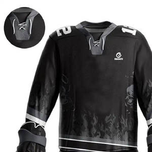 Nuevos Uniformes Deportivos Personalizables, Conjunto de Jersey de Hockey sobre Hielo con Nombre del Equipo Incluido, 100% Poliéster Impreso - Product Image 4
