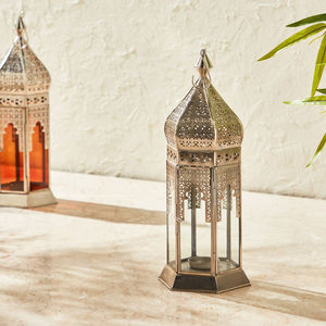 Lanternes marocaines en verre coloré et métal, décorations de maison pour le Ramadan, dernières nouveautés en vente en gros - Product Image 3