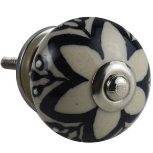 Tiradores de perilla de armario de cerámica pintados a mano para muebles de cocina disponibles en otros patrones de color para accesorio de puerta de cajón - Product Image 4