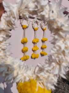 ดอกไม้ประดิษฐ์พวงมาลัย Jhumar ตกแต่งบ้านอินเดียทําด้วยมือ Toran ผนังแขวนประตูสําหรับตกแต่งคริสต์มาสตกแต่งงานแต่งงาน - Product Image 4