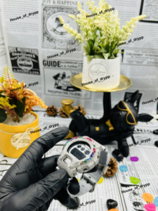 Reloj Digital VVS con Incrustaciones de Diamantes de Moissanita Multicolores, Bisel con Diamantes, Caja Plateada y Reloj de Moda con Incrustaciones - Product Image 3