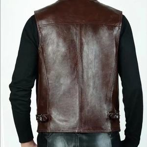 Nuevo Chaleco de Cuero Auténtico Estilo Urbano, Chalecos Casuales de Moda para Hombre al por Mayor, Diseño Premium, Chaleco de Piel de Oveja con Corte a la Cintura - Product Image 3
