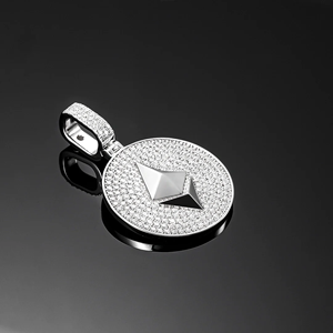 Pendentif Hip Hop personnalisé en alliage plaqué or avec diamants sertis - Product Image 3