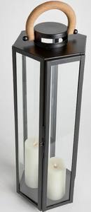 ตะเกียงเทียนโลหะและแก้วสไตล์พรีเมียม ขายดี ดีไซน์ใหม่เคลือบสีขาว สำหรับตกแต่งบ้านและเทศกาลคริสต์มาส - Product Image 3