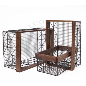 Panier en fil métallique durable de couleur dorée avec couleur et tailles personnalisées pour les fruits et légumes au prix de gros - Product Image 2