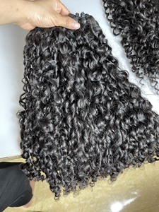 Muestra gratis Raw Virgin Cutícula alineada 12A Bundle Virgin Hair Vendedor Deep Curly Human HairVietnamese Hair Bundles cabello crudo - Product Image 5