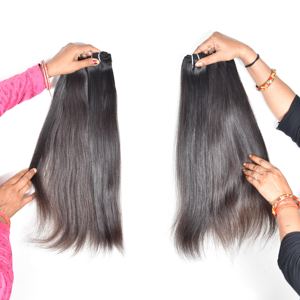 Extensiones de cabello humano vietnamita recto negro alineado con cutícula virgen cruda sin procesar - Product Image 1