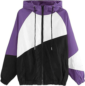 Wholesale Price Unisex Custom Windbreaker <b>Jacket</b> Good Quality Zipper <b>Pullover</b> Tops Wholesale Women's Cotton Knitted Tops - Product Image 1