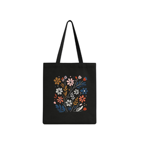 Sac fourre-tout imprimé floral, pas cher, 100% coton biologique, certifié GOTS, promotionnel, vente en gros, sac multi-usages pour femmes avec logo - Product Image 4