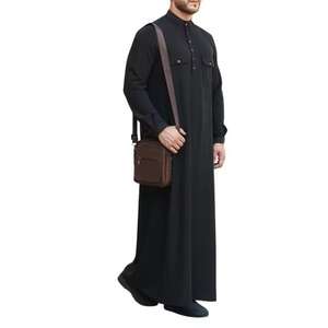 Jubba de haute qualité pour homme, robe longue à manches longues, coton, thobe, robe musulmane confortable, style du Moyen-Orient - Product Image 4