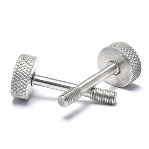 Perilla de tornillo de pulgar de PC con perno cautivo moleteado métrico CNC 6-32 M4 M5 M6 personalizado de acero inoxidable A2 304 - Product Image 4