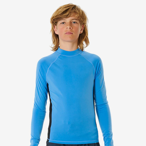 Camisetas de Manga Larga de Secado Rápido para Gimnasio y Fitness para Niños, Protección Solar UPF50+, Antibacterianas, Color Azul, Cuello Redondo, BJJ, Ecológicas - Product Image 1