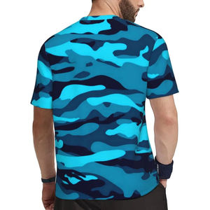 Men's High Quality Slim Fit <b>Camouflage</b> T-Shirt Quick Dry Knitted Fabric Casual Screen Printing Camo Design Top - Product Image 6