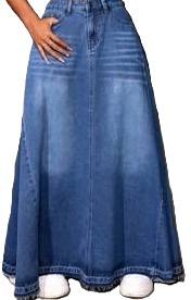 Jupes longues en jean une garde-robe Looks essentiels avec des jupes Maxi en denim classiques Boho rencontre l'inspiration des jupes longues décontractées - Product Image 5