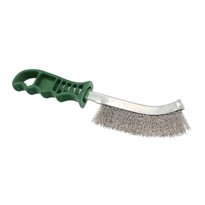Spazzola Manuale in Acciaio Inossidabile con Manico Verde 25 cm - Product Image 1