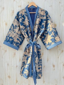 ชุดคลุมอาบน้ำสไตล์ฮิปปี้โบฮีเมียนชุดกิโมโนผ้าเนื้อนุ่มแบบอินเดียปักลายดอกไม้ - Product Image 6