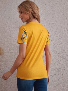 เสื้อยืดแฟชั่นคอกลมสไตล์เรียบง่าย - Product Image 2