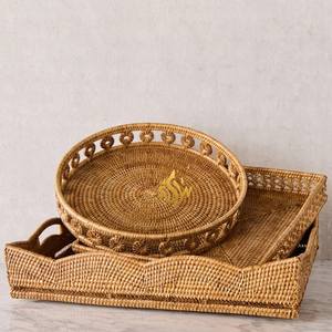 Assiette de chargeur en rotin Assiette de chargeur de service alimentaire d'excellente qualité Assiette de chargeur de couleur marron élégante pour l'utilisation de mariage - Product Image 5