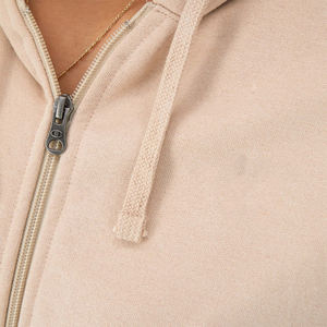 เสื้อฮู้ดซิปแบบมีซับใน แชมเปญฟรอสต์ รุ่นพาวเวอร์เบลนด์ ผ้าฟลีซ 100% ผ้าฝ้าย ระบายอากาศได้ดี ทรงหลวม ใส่ได้ทั้งชายและหญิง เหมาะสำหรับฤดูหนาว ผลิตตามแบบ OEM เสื้อผ้าฤดูหนาว - Product Image 3