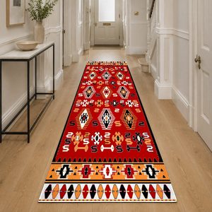 Tapis RUGS DEPOT LXDP-0689 en gros, rouge bordeaux, patchwork vintage, imprimé numériquement, lavable en machine, chenille, antidérapant - Product Image 5