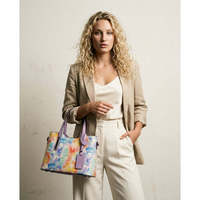 Sac à main structuré en cuir Dollaro véritable - Fabriqué en Italie - Art. 26123