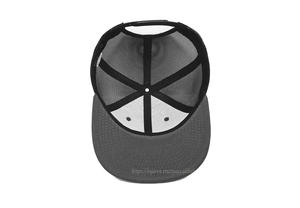 Chapeaux de camionneur uni de logo personnalisé de haute qualité en tissu de toile de maille gris/noir Style de mode pour le cyclisme en gros Vietnam - Product Image 6