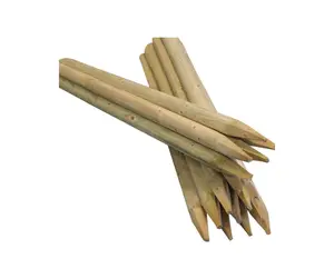 Piquets en bois piquet en bambou naturel clôture de jardin décoratif écologique bois dur rond piquets de jardin en bois à vendre - Product Image 1