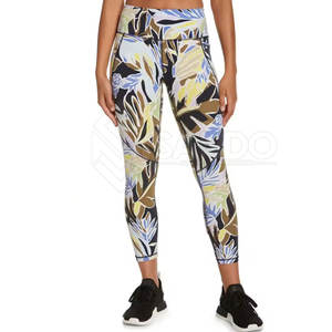 Pantalones de Yoga Elásticos de Cintura Media para Mujer, con Logotipo Personalizado de Alta Calidad, Diseño Sólido y Estilo Liso - Product Image 1