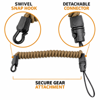 Sangle de sécurité en nylon élastique enroulée avec crochet de fixation rapide pour télémètre, pour la chasse, l'observation des oiseaux et les équipements de plein air