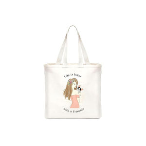 Sac fourre-tout en toile pur coton de qualité supérieure, réutilisable et personnalisé avec logo personnalisé - Product Image 3