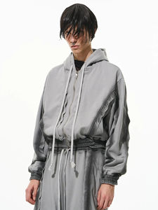 Customized Heavy Weight Crop Boxy Fit Hoodie & Baggy <b>Sweatpants</b> Manufacturer <b>Oversized</b> Trouser Tracksuit For Men's Winter Wear - Product Image 6