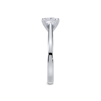 Bague de fiançailles solitaire en diamant de laboratoire taille princesse 1 carat certifié IGI en argent sterling 925 massif