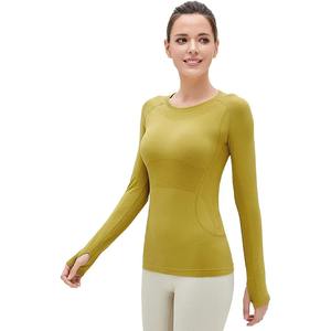 Top court à manches longues sans couture pour femmes, ensemble de Fitness, de course, de Fitness, de Compression, de Fitness, t-shirt, vêtements de sport pour femmes - Product Image 1