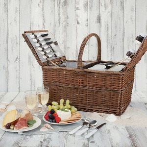 Cesta de ratán con 2 tapas abatibles, cesta de almacenamiento hecha a mano, venta al por mayor, ecológica, hecha en Vietnam - Product Image 5