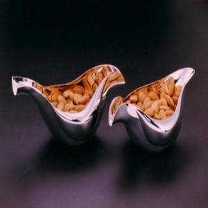 Bol Unique pour ustensiles de cuisine maison hôtel Restaurant Date fruits secs fait à la main métal argenté et résine bol de service rond fournitures d'hôtel - Product Image 2