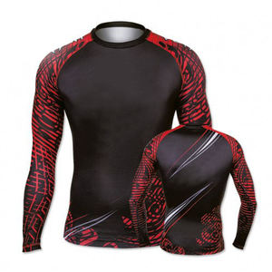 Rashguards de alta calidad para hombres, ropa deportiva transpirable ligera de secado rápido, neopreno estirable, Impresión de logotipo personalizado, OEM - Product Image 5