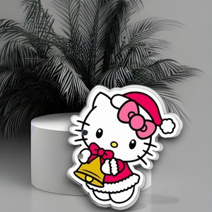 Accesorios Profesionales Personalizados para Pestañas de Acero Inoxidable con Diseño de Hello Kitty Navideño, Duraderos, Reutilizables, con Impresión de Logotipo - Product Image 1