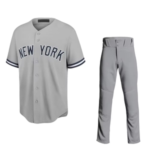 Conjuntos de uniformes de béisbol con logotipo personalizado directo de fábrica, último diseño, impresión por sublimación, transpirable, opción de talla grande, muy demandada - Product Image 1