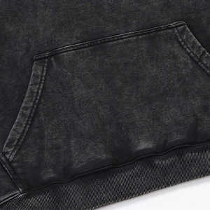 Cotton blended Top Quality Custom Acid Wash Hoodie <b>Men</b> Heavy French No String Hoodies Unisex Pullover <b>Thermal</b> Hoodie Cotton - Product Image 3