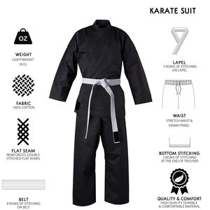 Uniforme de Taekwondo en Oferta, Traje de Entrenamiento de Artes Marciales Ligero, Duradero y Transpirable con Logotipo Frontal Unisex Personalizable - Product Image 2