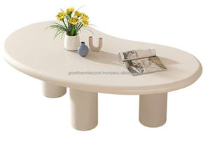 Table centrale de forme irrégulière populaire crème blanc mignon nuage Table basse en bois pour salon décor à la maison fabricant en vrac - Product Image 4