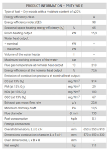 Cheminée à bois autoportante de qualité supérieure 650x550x910mm pour hôtel Villa chambre utilisation intérieure de la Bulgarie - Product Image 2