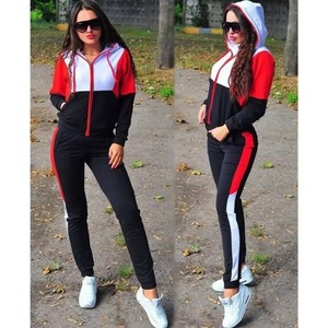 "Women's Fashion 2-Piece Sport Casual <b>Tracksuit</b> : <b>Winter</b> Zipper Hoodie & Pants <b>for</b> Sports or Casual Outings" - Product Image 2
