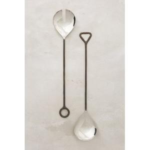 Atractivo Servidor de Ensalada de Metal Plateado para Hogares Elegantes que Mejora la Presentación de la Ensalada con un Brillo Clásico - Product Image 2