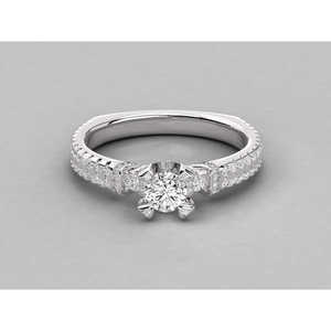Bague pour femme en or 9 carats avec diamant solitaire cultivé en laboratoire - Product Image 2