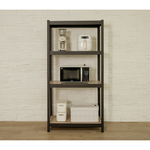 Étagère de rangement à cadre en acier à angle à 4 niveaux de style industriel robuste en gros - Product Image 2