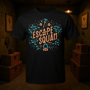 T-shirt Équipe Escape Room Familiale pour Cadeaux d'Anniversaire Produit Promotionnel - Product Image 3