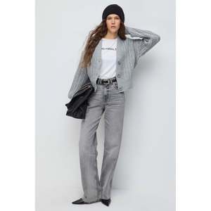 Cárdigan de Punto con Estampado Floral Informal, Técnicas de Tejido Jacquard, Decoración Bordada a Mano, Cierre de Botones para Invierno - Product Image 4